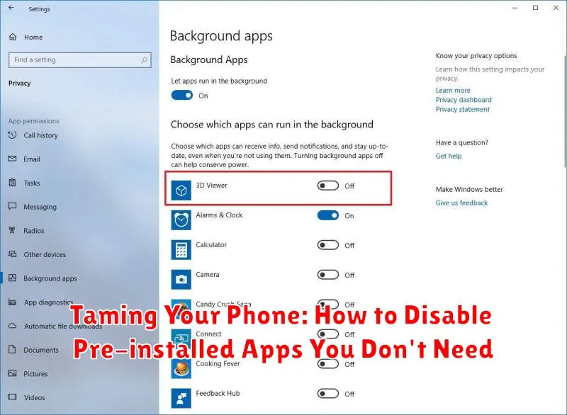 Taming Your Phone: How to Disable Pre-installed Apps You Don't Need